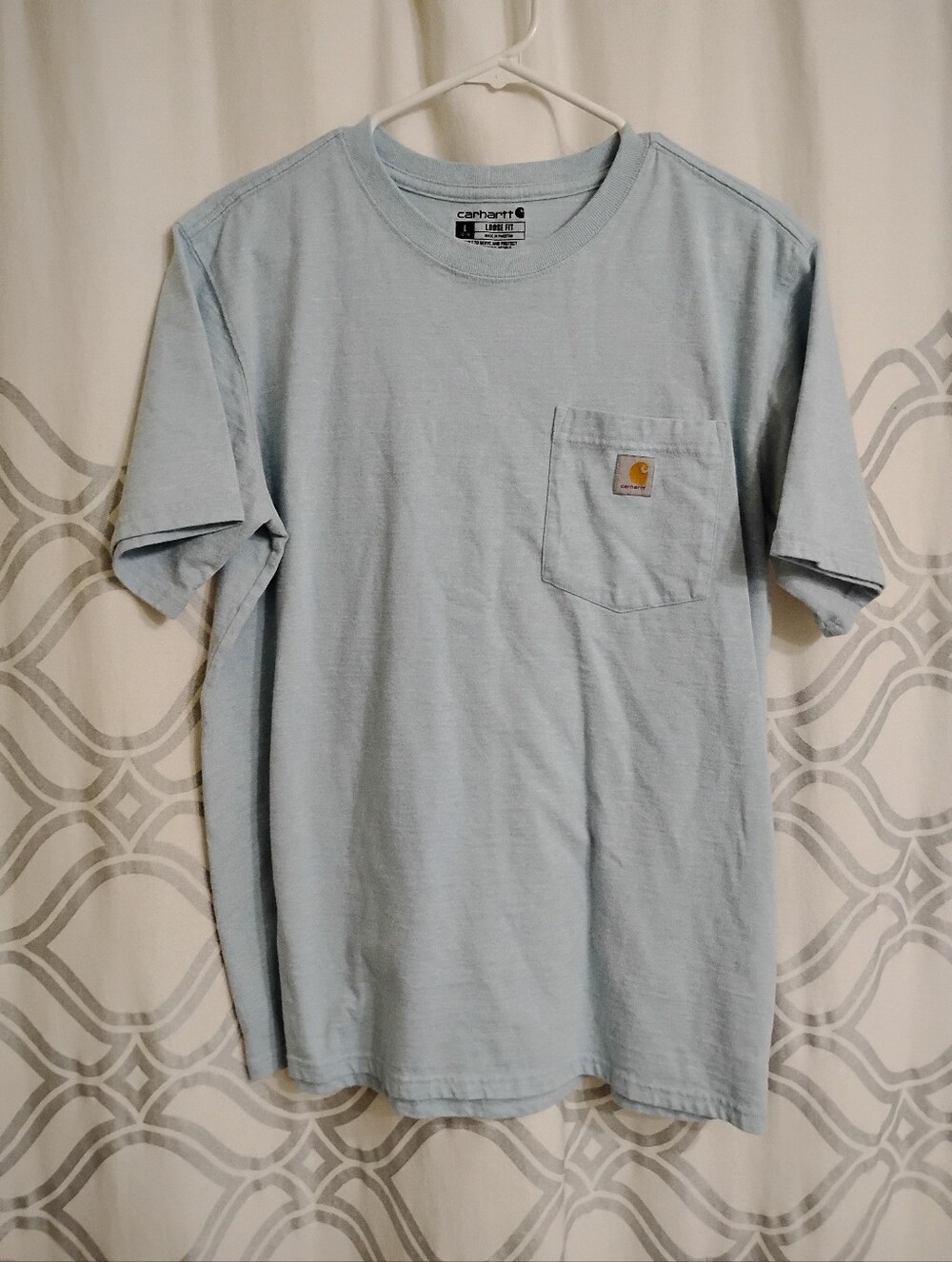 Carhartt Light Blue Short-Sleeve Pocket Tee
